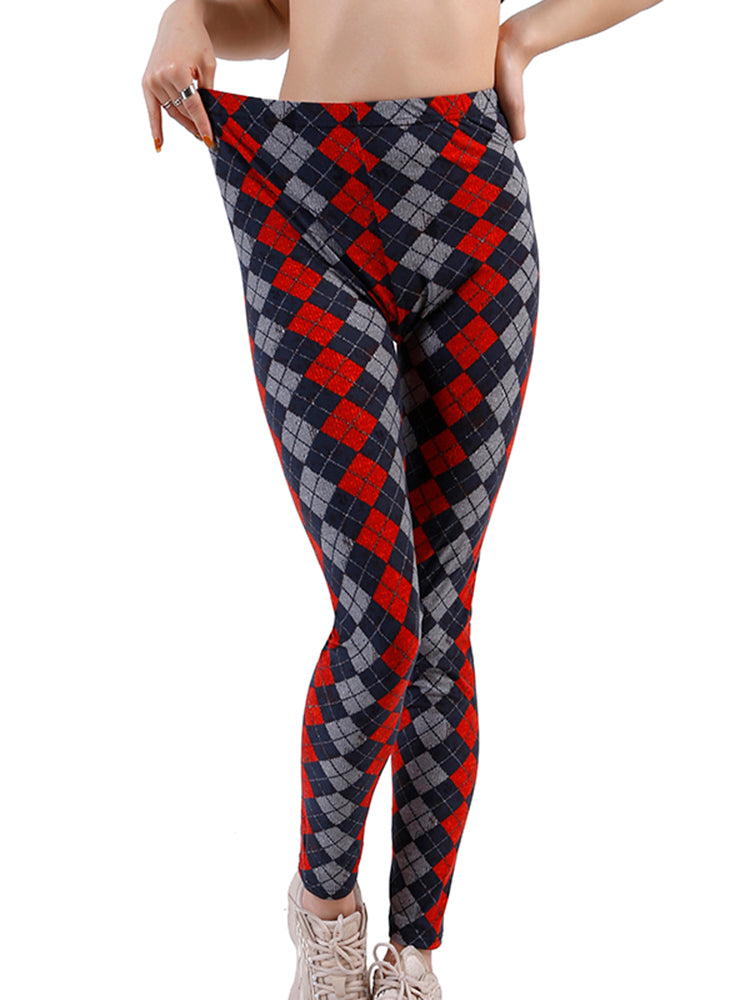 Legging on sale carreaux rouge